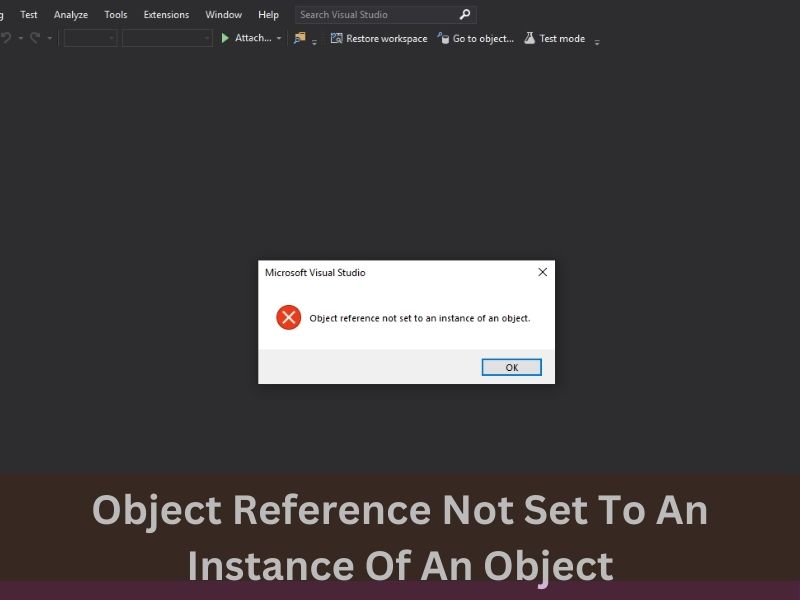 Object Reference Not Set To An Instance Of An Object